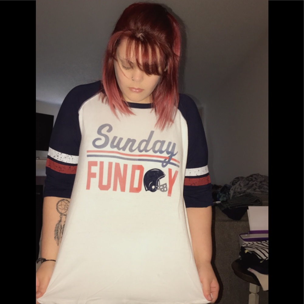 Sunday Funday! NFL Football Plus Size Tee